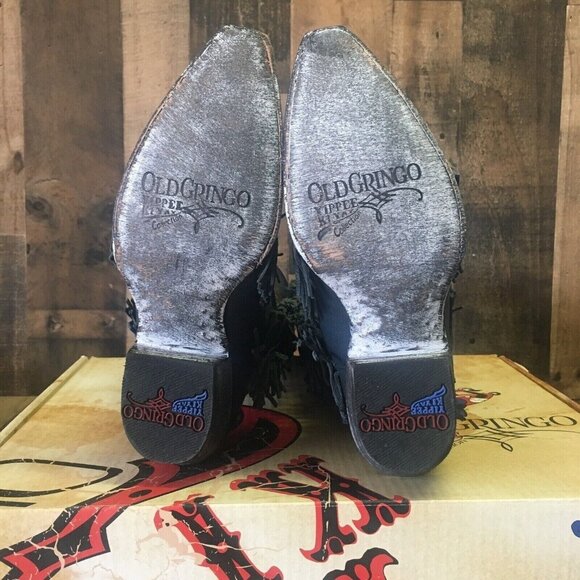 Old Gringo Tribu 13” YL265-2 Blue Snip Toe Cowboy Boots Womens 7 B - Picture 2 of 12